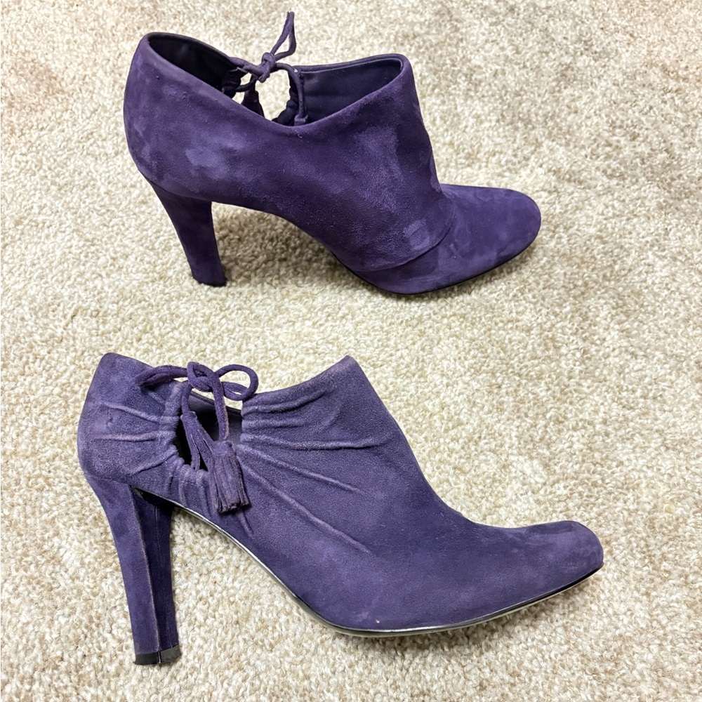 Nine West Estella Purple Suede Heels